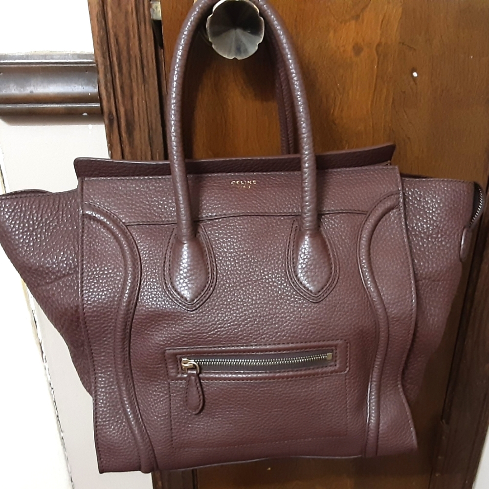 Celine Luggage Pebbled Calfskin